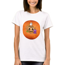 Halloween T-Shirt mit Kürbis-Motiv 