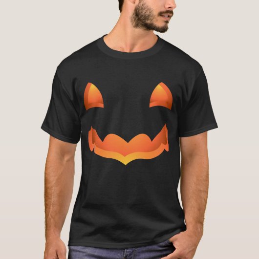 Halloween T-Shirt Pumpkin T-shirt Jack-o-lantern S (Voorkant)
