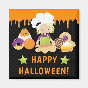 Halloween Taarten en Bakken Blond Meisje Magneet