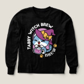 Halloween Tabby Cat – Witch Hat & Potion Art (Motif recto)