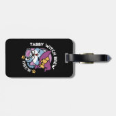 Halloween Tabby Cat – Witch Hat & Potion Art Bagagelabel (Achterkant horizontaal)