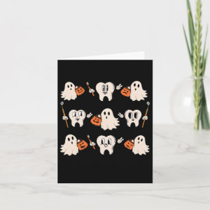 Halloween Tandarts Tandheelkundige Tanden Geest Po Kaart