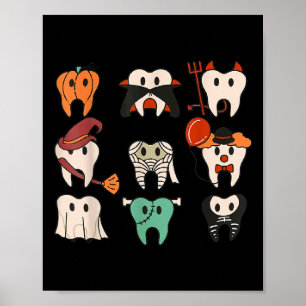 Halloween Tanden Spooky Halloween Tandarts Quote Poster