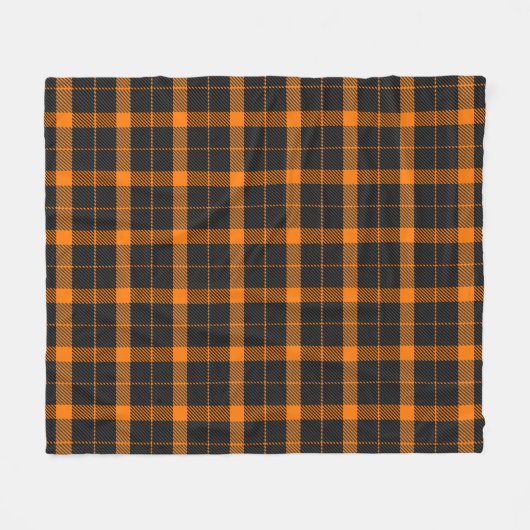 Halloween Tartan plaid. Scottish pattern in orange Fleece Deken (Voorkant (Horizontaal))