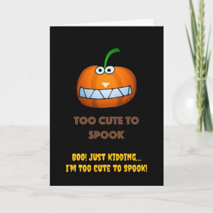 Halloween te Schattige om grappige pompoen te spoo Kaart