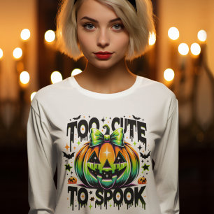 Halloween te Schattige om kokettepompoen te spook T-shirt