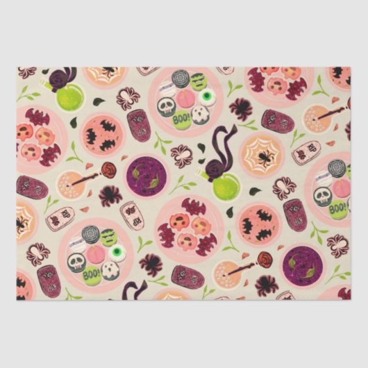 Halloween Tea Party Tissue Paper Tissuepapier (Voorkant)