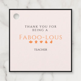 Halloween Teacher Gift Label, Boo, Ghost, Roze Bedankjes Labels