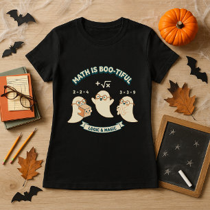 Halloween Teacher Gift Wiskunde is Boo-tiful Ghost T-shirt