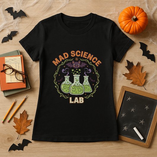 Halloween Teacher Mad Science Lab Spooky Chemistry T-shirt