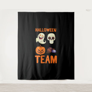 Halloween Team Skeleton Pumpkin Ghost Spider Spook Wandkleed