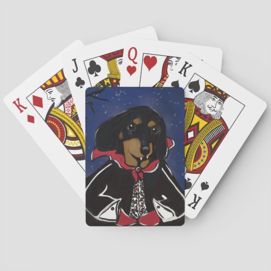 Halloween Teckel Pokerkaarten (Achterkant)