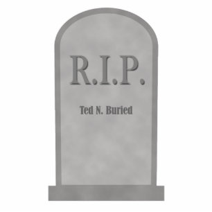Halloween Ted N. Buried Tombstone Photo Sclupture Staand Fotobeeldje