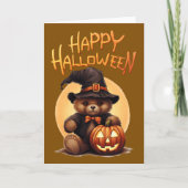 Halloween Teddybeer Kaart (Voorkant)