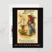 Halloween tekenen feest uitnodigen met bloederige uitnodiging briefkaart (Voorkant / Achterkant)