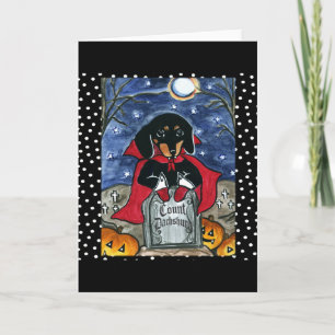 Halloween Tellen Dachshund Kaart