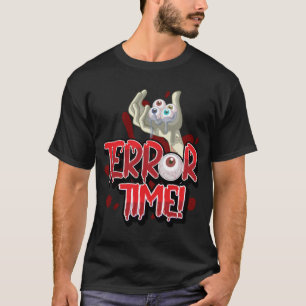 Halloween Terror Time Zombie Hand met ogen T-shirt