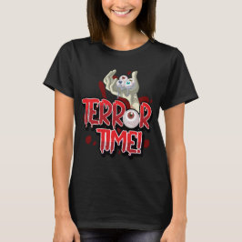 Halloween Terror Time Zombie Hand met ogen T-shirt