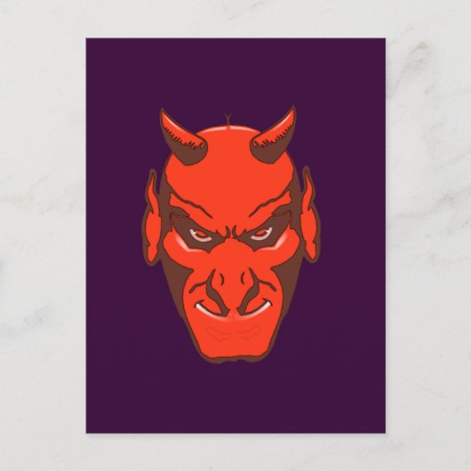 Halloween Teufelskopf devils head Briefkaart (Voorkant)