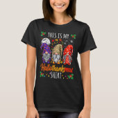Halloween Thanksgiving Christmas Funny Hallothanks T-shirt (Voorkant)