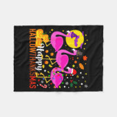 Halloween Thanksgiving Christmas Happy Hallowthank Fleece Deken (Voorkant (Horizontaal))