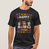 Halloween Thanksgiving Christmas Ugly Havanese Dog T-shirt (Voorkant)