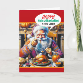 Halloween, Thanksgiving en kerst vieren Kaart