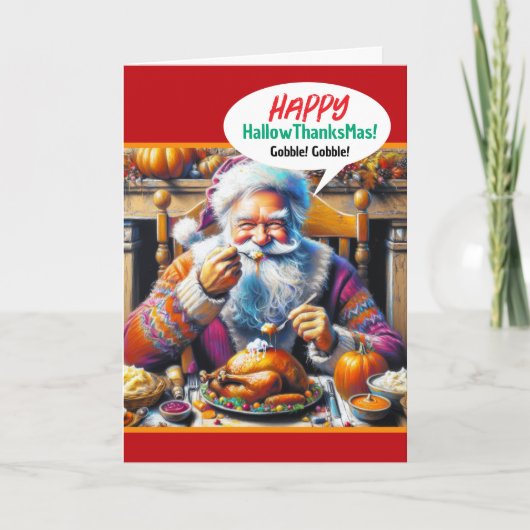 Halloween, Thanksgiving en kerst vieren Kaart (Voorkant)