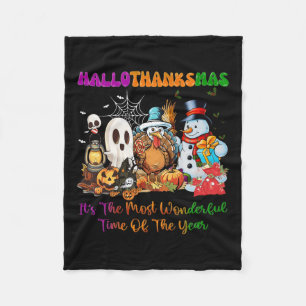 Halloween Thanksgiving Kerstfeest Happy HBedankt Fleece Deken