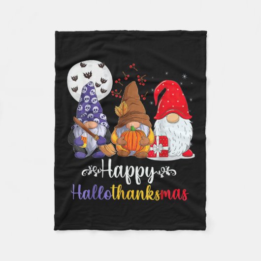 Halloween Thanksgiving Kerstfeest Happy HBedankt Fleece Deken (Voorkant)