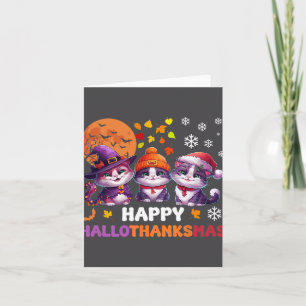 Halloween Thanksgiving Kerstfeest Happy HBedankt Kaart