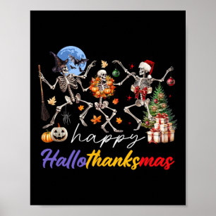 Halloween Thanksgiving Kerstfeest Happy HBedankt Poster