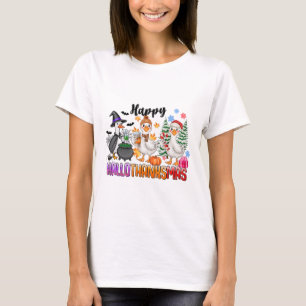 Halloween Thanksgiving Kerstfeest Happy HBedankt T-shirt