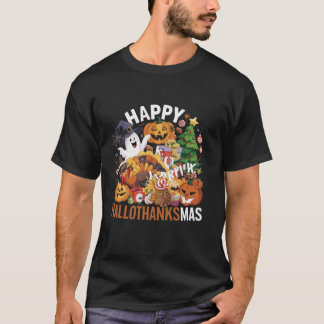 Halloween Thanksgiving Kerstmis: Happy Hall T-shirt