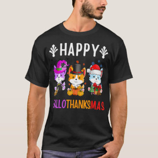 Halloween Thanksgiving Kerstmis Kat Lover Halloth T-shirt