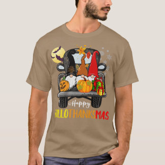 Halloween Thanksgiving Kerstmis Truck HalloBedankt T-shirt