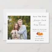 Halloween thema foto bruiloft Save the Date Kaart (Voorkant)