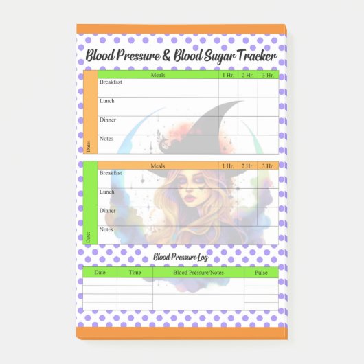 Halloween thema gezondheidslogboek post-it® notes (Voorkant)