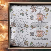 Halloween thema kerstvakantie tissuepapier