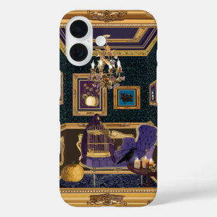 Halloween Thema Luxe Barok Boudoir iPhone 16 Hoesje