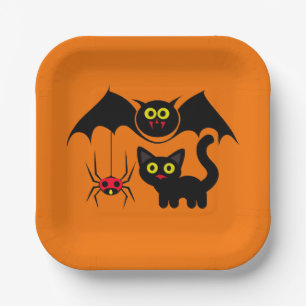 Halloween Thema Papieren Bordje