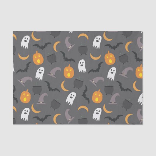 Halloween thema spooky ghosts tissuepapier (Voorkant)