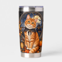 HALLOWEEN THEMATISCHE ORANJE TABBY KAT