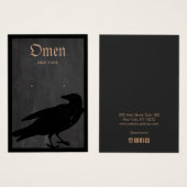 Halloween Theme Black Crow Earring Display Kaart (Voorkant /achterkant)