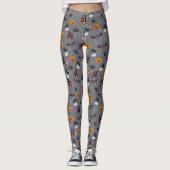 Halloween Thème Grey Leggings (Devant)