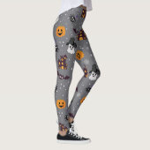 Halloween Theme Grey Spooky Leggings (Rechts)