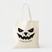 Halloween Theme Jack O Lantern Pumpkin Face Tote Bag (Voorkant)