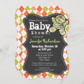 Halloween thème Jacquard Baby shower Invitation (Devant / Derrière)