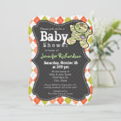 Halloween thème Jacquard Baby shower Invitation (Debout devant)