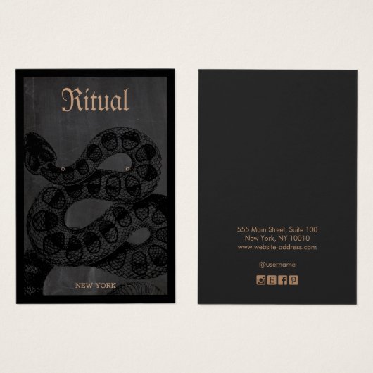 Halloween Theme Snake Earring Display Kaart (Voorkant /achterkant)